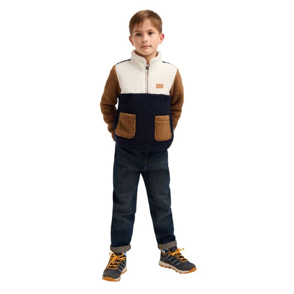 Trespass Childrens/Kids Mitta Colour Block Fleece Top / Navy - Picture 7 of 8
